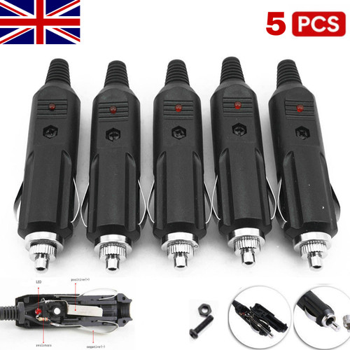 5pcs 12v male - 12v, cigarette