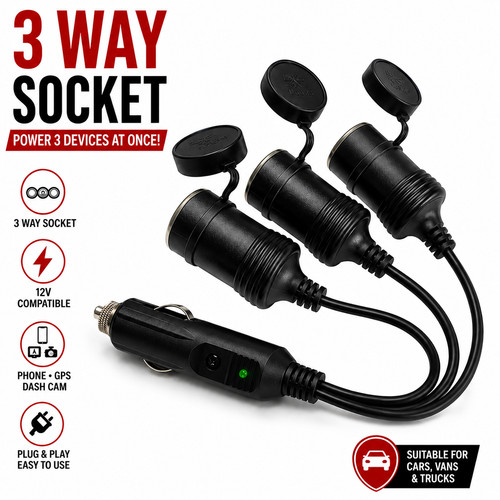 12v triple car cigarette - triple,